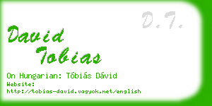 david tobias business card